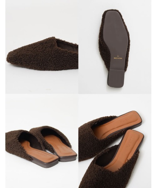 Re:EDIT（リエディ）の「プードルフェイクファーフラットシューズ（その他シューズ・レディース・ブラック/ブラウン/アイボリー・LARGE/XX-LARGE/MEDIUM/X-LARGE/SMALL）」の12枚目の写真