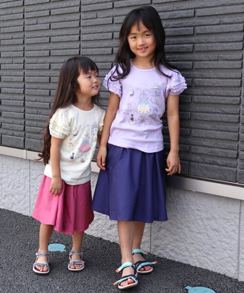 SHOO・LA・RUE（シューラルー）の「◆【90-140cm】インナーパンツ付きカラースカート（スカート・キッズ・イエロー/ライトパープル/ピンク系/ネイビー・09/10/13/11/12/14）」の8枚目の写真