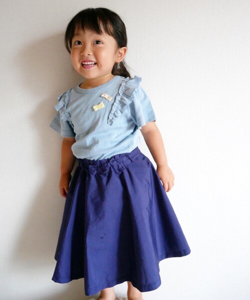 SHOO・LA・RUE（シューラルー）の「◆【90-140cm】インナーパンツ付きカラースカート（スカート・キッズ・イエロー/ライトパープル/ピンク系/ネイビー・09/10/13/11/12/14）」の7枚目の写真