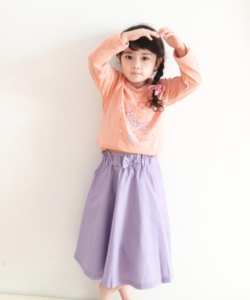 SHOO・LA・RUE（シューラルー）の「◆【90-140cm】インナーパンツ付きカラースカート（スカート・キッズ・イエロー/ライトパープル/ピンク系/ネイビー・09/10/13/11/12/14）」の5枚目の写真