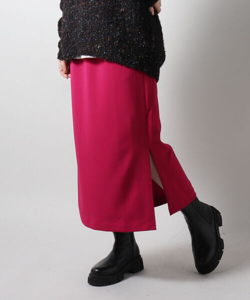 fredy emue（フレディエミュ）の「カットジョーゼットタイトスカート（スカート・レディース・ベージュ/ピンク/ブラック・36/38）」の3枚目の写真