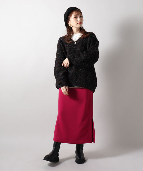 fredy emue（フレディエミュ）の「カットジョーゼットタイトスカート（スカート・レディース・ベージュ/ピンク/ブラック・36/38）」の9枚目の写真