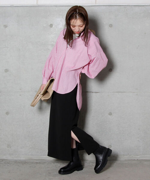 fredy emue（フレディエミュ）の「カットジョーゼットタイトスカート（スカート・レディース・ベージュ/ピンク/ブラック・36/38）」の17枚目の写真