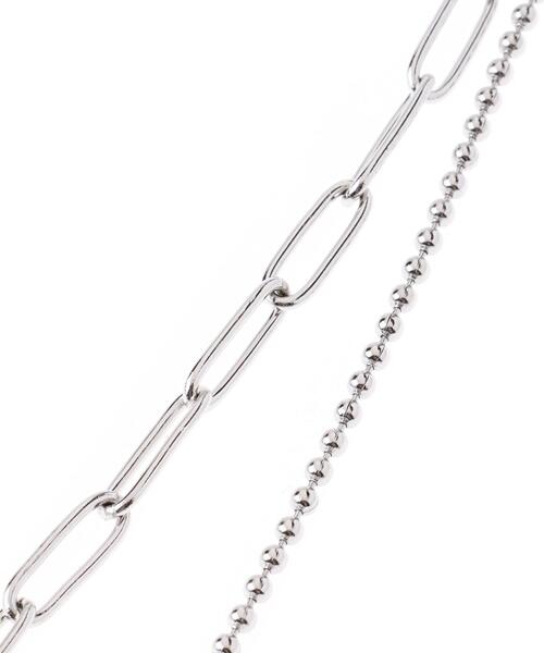 INGNI（イング）の「MIXボールチェーンネックレス（ネックレス・レディース・シルバー・ONE SIZE）」の5枚目の写真