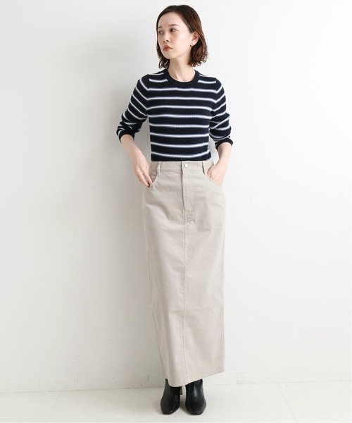 IENA（イエナ）の「3x3リブ クルーネックプルオーバー◆（ニット/セーター・レディース・ナチュラル/ブルー/グリーン/ネイビー系/ブラック系その他/グレー・FREE）」の11枚目の写真