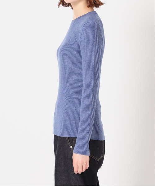 IENA（イエナ）の「3x3リブ クルーネックプルオーバー◆（ニット/セーター・レディース・ナチュラル/ブルー/グリーン/ネイビー系/ブラック系その他/グレー・FREE）」の14枚目の写真