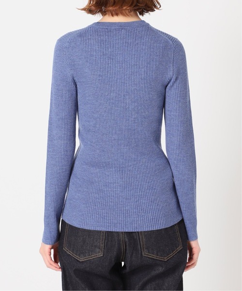 IENA（イエナ）の「3x3リブ クルーネックプルオーバー◆（ニット/セーター・レディース・ナチュラル/ブルー/グリーン/ネイビー系/ブラック系その他/グレー・FREE）」の15枚目の写真