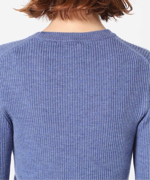 IENA（イエナ）の「3x3リブ クルーネックプルオーバー◆（ニット/セーター・レディース・ナチュラル/ブルー/グリーン/ネイビー系/ブラック系その他/グレー・FREE）」の16枚目の写真