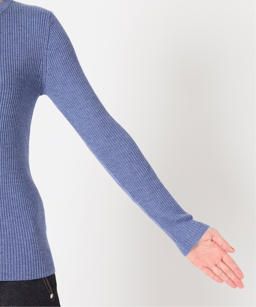 IENA（イエナ）の「3x3リブ クルーネックプルオーバー◆（ニット/セーター・レディース・ナチュラル/ブルー/グリーン/ネイビー系/ブラック系その他/グレー・FREE）」の18枚目の写真