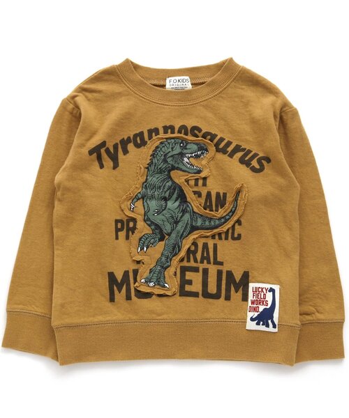 F.O.KIDS(エフオーキッズ)の「恐竜Tシャツ(Tシャツ/カットソー・キッズ・グレー/マスタード/ネイビー/ベージュ・95/90/130/110/120/80/100/140)」の4枚目の写真