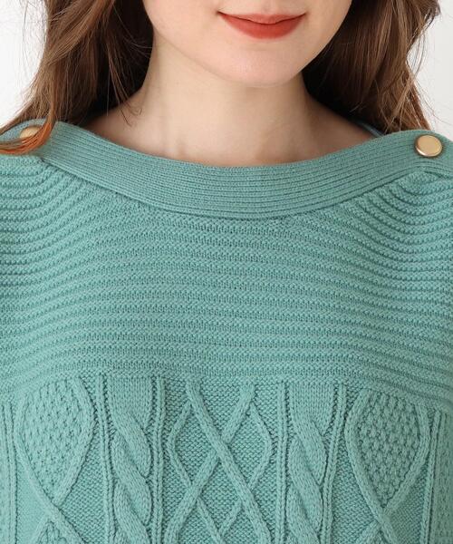 DRESKIP（ドレスキップ）の「◆毛玉になりにくいケ－ブル肩釦ニット（ニット/セーター・レディース・ブラック/ライトグリーン/ライトベージュ/ブラウン系その他2/パープル系/ピンク系・02/03/04）」の20枚目の写真