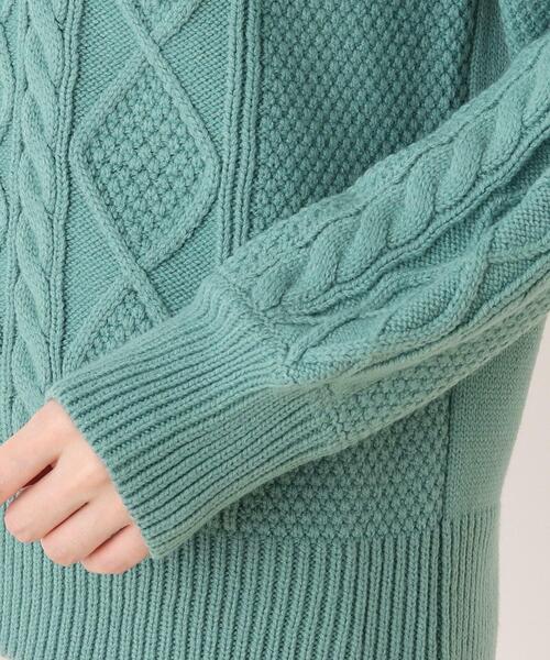 DRESKIP（ドレスキップ）の「◆毛玉になりにくいケ－ブル肩釦ニット（ニット/セーター・レディース・ブラック/ライトグリーン/ライトベージュ/ブラウン系その他2/パープル系/ピンク系・02/03/04）」の16枚目の写真