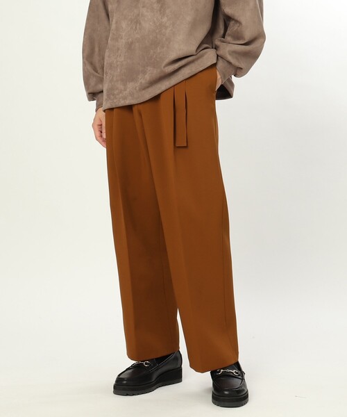 tk.TAKEO KIKUCHI(ティーケータケオキクチ)の「◆インバーテッドストレッチワイドストレートスラックス(その他パンツ・メンズ・ブラック/ブラウン系/ダークグリーン・01/02/03)」の6枚目の写真