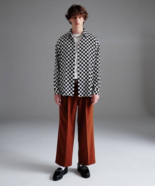 tk.TAKEO KIKUCHI(ティーケータケオキクチ)の「◆インバーテッドストレッチワイドストレートスラックス(その他パンツ・メンズ・ブラック/ブラウン系/ダークグリーン・01/02/03)」の9枚目の写真