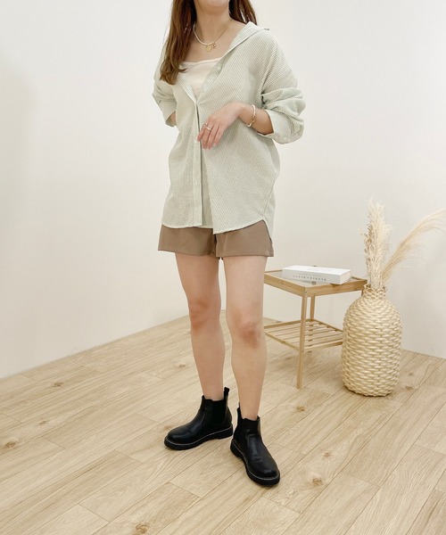 apres jour clair（アプレジュールクレア）の「【apres jour clair】ストライプシャツ【ZOZOTOWN限定アイテム】（シャツ/ブラウス・レディース・ライトイエロー/ミント/ベージュ/ネイビー・X-LARGE/フリー）」の21枚目の写真