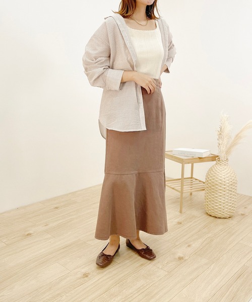 apres jour clair（アプレジュールクレア）の「【apres jour clair】ストライプシャツ【ZOZOTOWN限定アイテム】（シャツ/ブラウス・レディース・ライトイエロー/ミント/ベージュ/ネイビー・X-LARGE/フリー）」の12枚目の写真