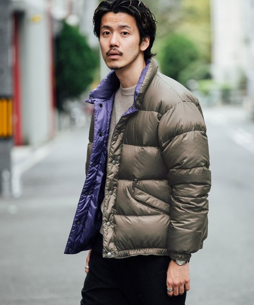 URBAN RESEARCH Sonny Label（アーバンリサーチサニーレーベル）の「配色リバーシブルマルハチダウンジャケット∴（ダウンジャケット/コート・メンズ・カーキ/キャメル・MEDIUM/LARGE）」の2枚目の写真