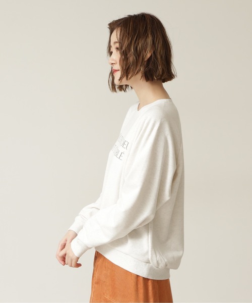 NATURAL BEAUTY BASIC（ナチュラルビューティーベーシック）の「フレンチロゴ裏毛（Tシャツ/カットソー・レディース・グレー/ベージュ/ネイビー・MEDIUM）」の8枚目の写真