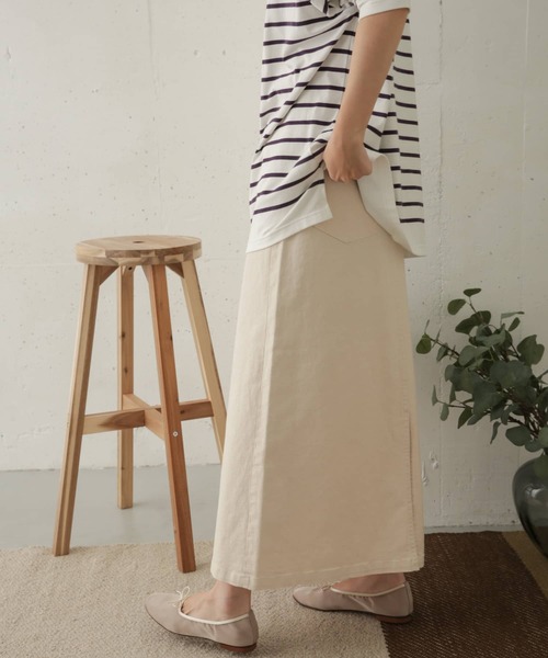 URBAN RESEARCH DOORS(アーバンリサーチドアーズ)の「コットンツイルストレッチスカート(スカート・レディース・ブラック/ナチュラル・36/38)」の10枚目の写真