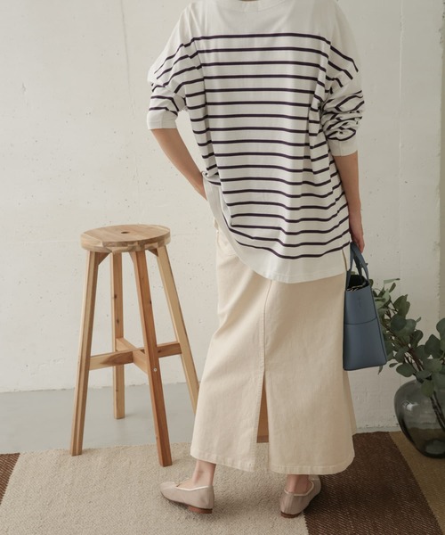 URBAN RESEARCH DOORS(アーバンリサーチドアーズ)の「コットンツイルストレッチスカート(スカート・レディース・ブラック/ナチュラル・36/38)」の14枚目の写真