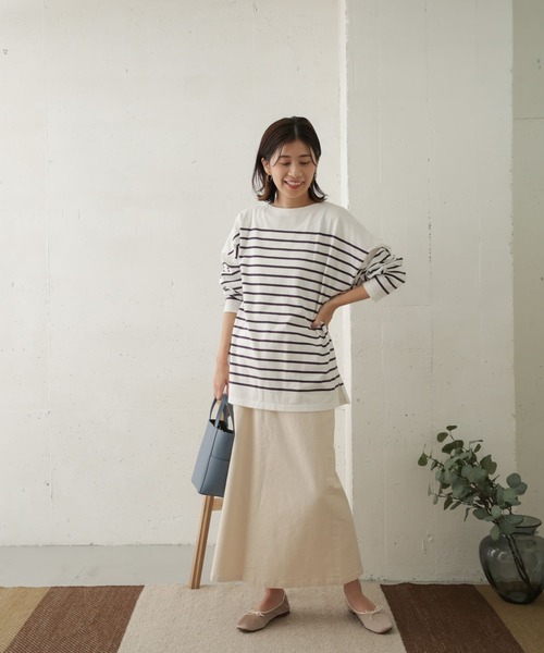 URBAN RESEARCH DOORS(アーバンリサーチドアーズ)の「コットンツイルストレッチスカート(スカート・レディース・ブラック/ナチュラル・36/38)」の15枚目の写真