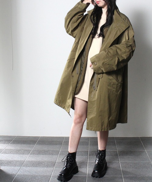 one way（ワンウェイ）の「M-65ライナー付きコート（ミリタリージャケット・レディース・ホワイト/ブラック/ダークグリーン・FREE）」の9枚目の写真