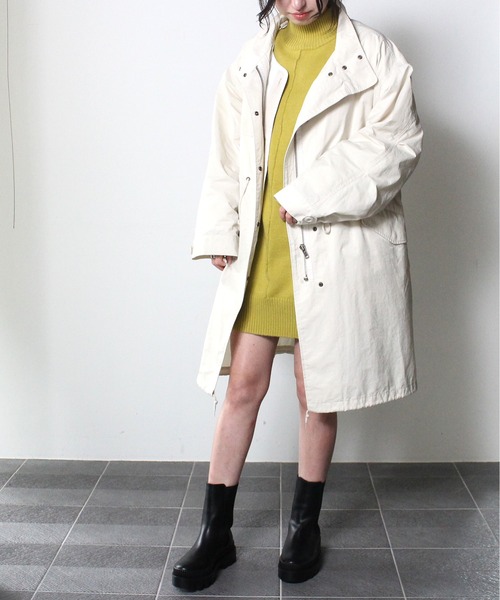 one way（ワンウェイ）の「M-65ライナー付きコート（ミリタリージャケット・レディース・ホワイト/ブラック/ダークグリーン・FREE）」の10枚目の写真