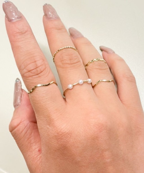 WEGO（ウィゴー）の「WEGO/【5点セット】シンプルリング（リング・レディース・シルバー/ゴールド・FREE）」の2枚目の写真