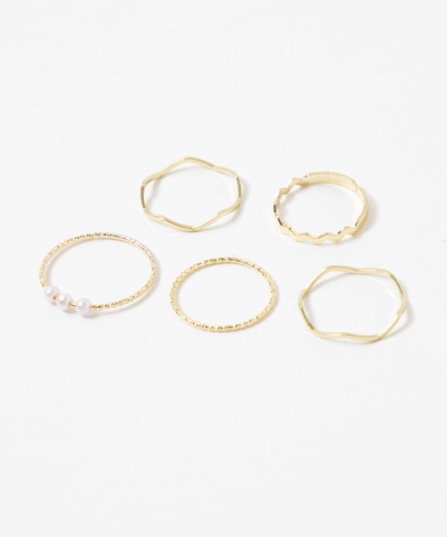 WEGO（ウィゴー）の「WEGO/【5点セット】シンプルリング（リング・レディース・シルバー/ゴールド・FREE）」の7枚目の写真