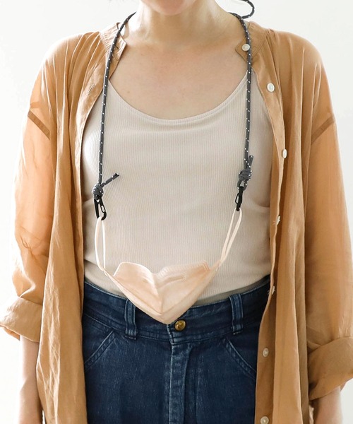 HIGHTIDE（ハイタイド）の「コードストラップ ロープ コードホルダー カラビナ ネックストラップ スマホショルダー（スマホグッズ・レディース・ブラック/グレー・FREE）」の15枚目の写真