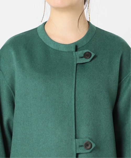 Simplicite（サンプリシテ）の「S120 リバーシブルコート◆（ノーカラーコート・レディース・ブラウン/ナチュラル/グリーン・FREE）」の22枚目の写真