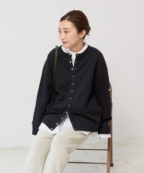 ▽【WEB限定】MACOBER×FREAK'SSTORE/マコバー別注裏毛スナップボタンカーディガン