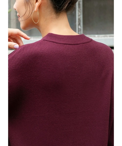 STYLE DELI（スタイルデリ）の「もちもちボリュームスリーブワンピース（ワンピース・レディース・ブラック/モスグリーン/ワインレッド・01/02）」の7枚目の写真