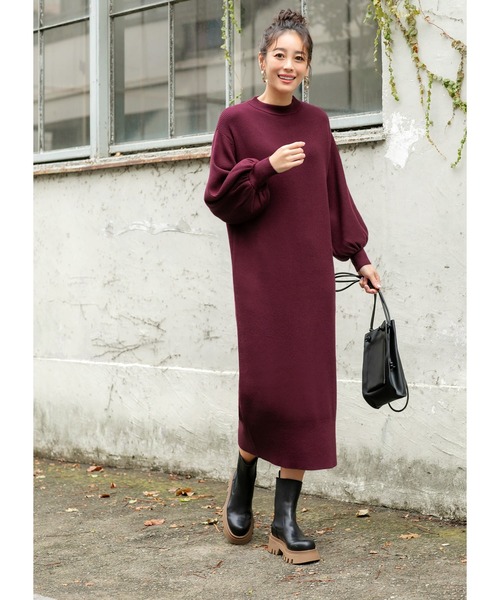 ◆美品 DOMELLE ドメル ボリュームスリーブ ワンピース ライトデニムボリュームスリーブワンピース | レディースファッション