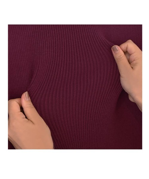 STYLE DELI（スタイルデリ）の「もちもちボリュームスリーブワンピース（ワンピース・レディース・ブラック/モスグリーン/ワインレッド・01/02）」の15枚目の写真