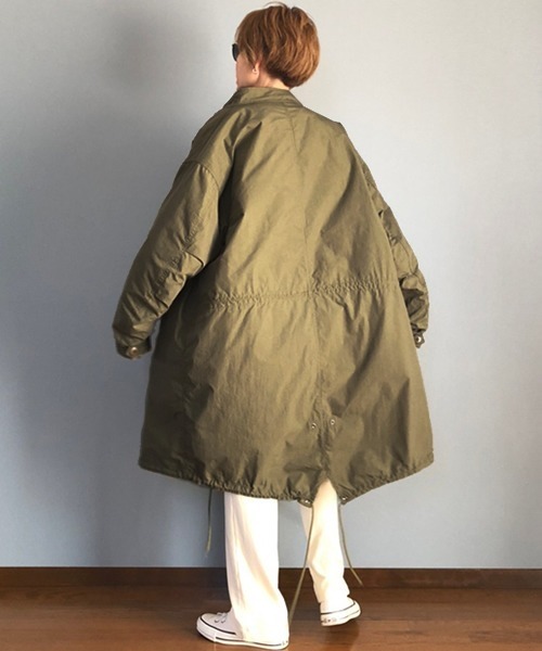 ROOP TOKYO by みー（ループトウキョウバイミー）の「ROOPTOKYO by みー 3way モッズコート+ライナージャケット オーバーサイズ（モッズコート・レディース・ブラック/オリーブ/アイボリー・M/L）」の10枚目の写真