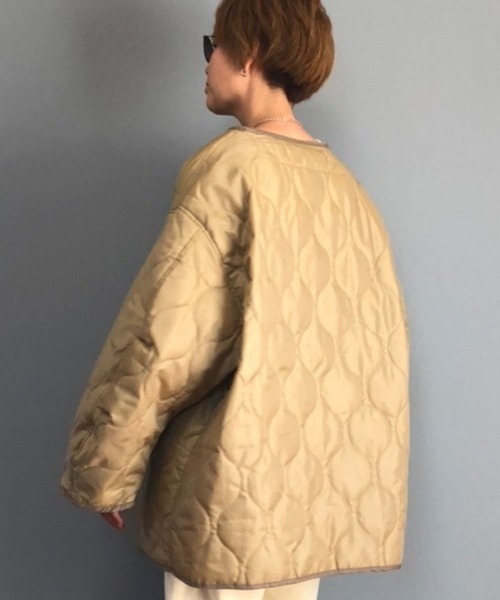 ROOP TOKYO by みー（ループトウキョウバイミー）の「ROOPTOKYO by みー 3way モッズコート+ライナージャケット オーバーサイズ（モッズコート・レディース・ブラック/オリーブ/アイボリー・M/L）」の8枚目の写真