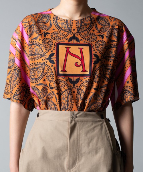 Non トップス Non Tokyo ノントーキョー バンダナプリントtシャツ Tシャツ カットソー Women Tokyo ノン