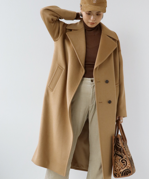 Simplicite(サンプリシテ)の「スーパー100Wビーバー ビッグカラーコート◆(その他アウター・レディース・ベージュ/ブラウン/モカ/キャメル/ライトベージュ・FREE)」の5枚目の写真