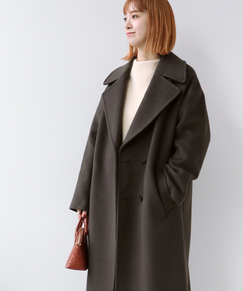 Simplicite(サンプリシテ)の「スーパー100Wビーバー ビッグカラーコート◆(その他アウター・レディース・ベージュ/ブラウン/モカ/キャメル/ライトベージュ・FREE)」の1枚目の写真