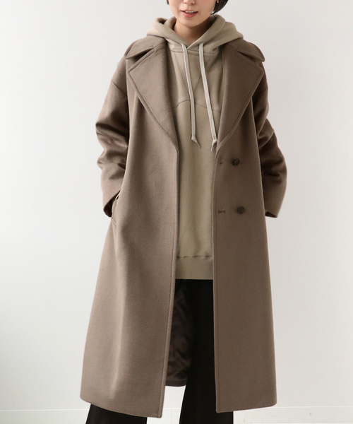 Simplicite(サンプリシテ)の「スーパー100Wビーバー ビッグカラーコート◆(その他アウター・レディース・ベージュ/ブラウン/モカ/キャメル/ライトベージュ・FREE)」の2枚目の写真