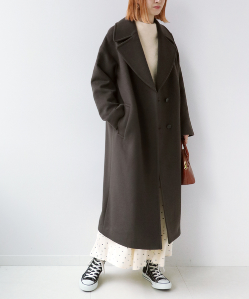 Simplicite(サンプリシテ)の「スーパー100Wビーバー ビッグカラーコート◆(その他アウター・レディース・ベージュ/ブラウン/モカ/キャメル/ライトベージュ・FREE)」の10枚目の写真