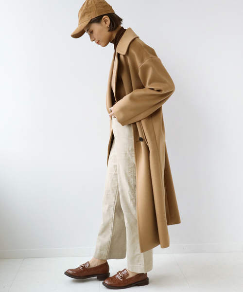 Simplicite(サンプリシテ)の「スーパー100Wビーバー ビッグカラーコート◆(その他アウター・レディース・ベージュ/ブラウン/モカ/キャメル/ライトベージュ・FREE)」の14枚目の写真