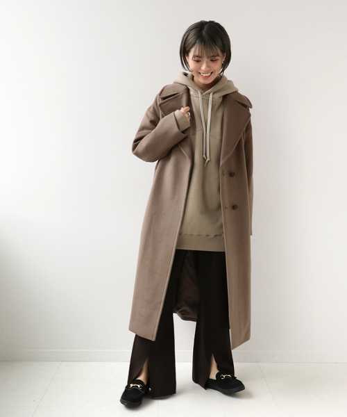 Simplicite(サンプリシテ)の「スーパー100Wビーバー ビッグカラーコート◆(その他アウター・レディース・ベージュ/ブラウン/モカ/キャメル/ライトベージュ・FREE)」の16枚目の写真