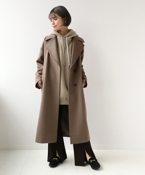 Simplicite(サンプリシテ)の「スーパー100Wビーバー ビッグカラーコート◆(その他アウター・レディース・ベージュ/ブラウン/モカ/キャメル/ライトベージュ・FREE)」の17枚目の写真