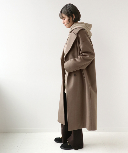Simplicite(サンプリシテ)の「スーパー100Wビーバー ビッグカラーコート◆(その他アウター・レディース・ベージュ/ブラウン/モカ/キャメル/ライトベージュ・FREE)」の19枚目の写真