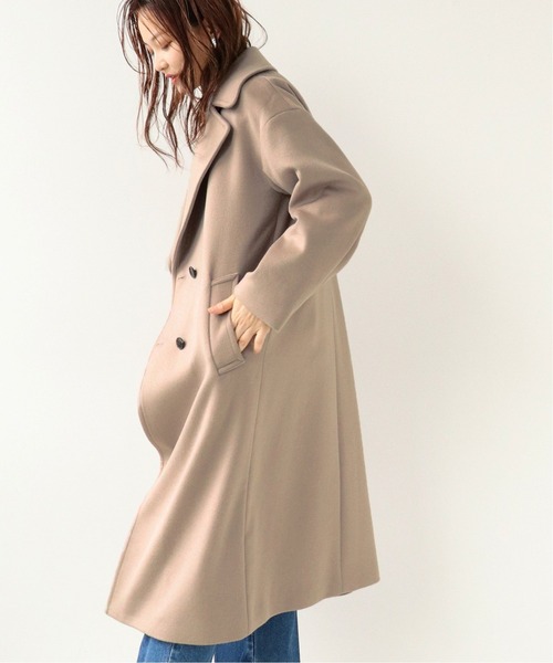 Simplicite(サンプリシテ)の「スーパー100Wビーバー ビッグカラーコート◆(その他アウター・レディース・ベージュ/ブラウン/モカ/キャメル/ライトベージュ・FREE)」の3枚目の写真