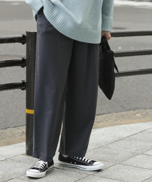 SENSE OF PLACE by URBAN RESEARCH(センスオブプレイスバイアーバンリサーチ)の「『Sサイズあり』ウールライクタックワイドパンツ(その他パンツ・メンズ・ブラック/ブラウン/グレー/ライトベージュ・MEDIUM/LARGE/SMALL)」の7枚目の写真