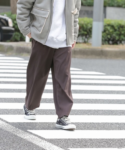 SENSE OF PLACE by URBAN RESEARCH(センスオブプレイスバイアーバンリサーチ)の「『Sサイズあり』ウールライクタックワイドパンツ(その他パンツ・メンズ・ブラック/ブラウン/グレー/ライトベージュ・MEDIUM/LARGE/SMALL)」の14枚目の写真