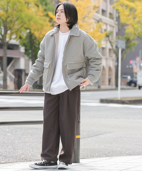 SENSE OF PLACE by URBAN RESEARCH(センスオブプレイスバイアーバンリサーチ)の「『Sサイズあり』ウールライクタックワイドパンツ(その他パンツ・メンズ・ブラック/ブラウン/グレー/ライトベージュ・MEDIUM/LARGE/SMALL)」の15枚目の写真